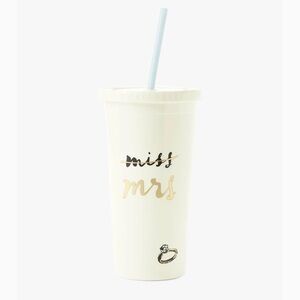 Kate Spade Miss To Mrs. Tumbler With Straw